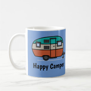 Lycklig Camper, lägg till text, kaffe Mugg