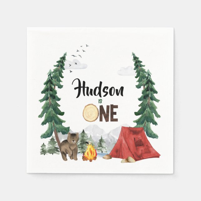 Lycklig Camper Napkins Pappersservett (Framsidan)