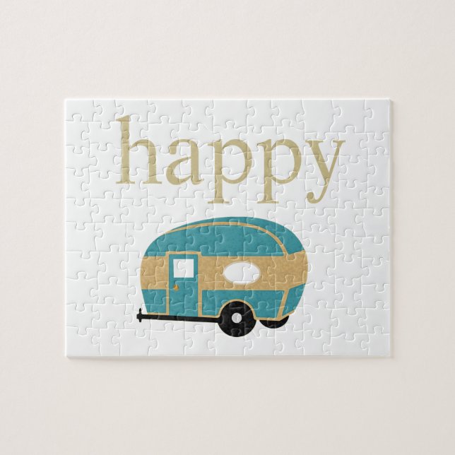Lycklig Camper Personality Jigszle Puzzle Pussel (Horisontell)