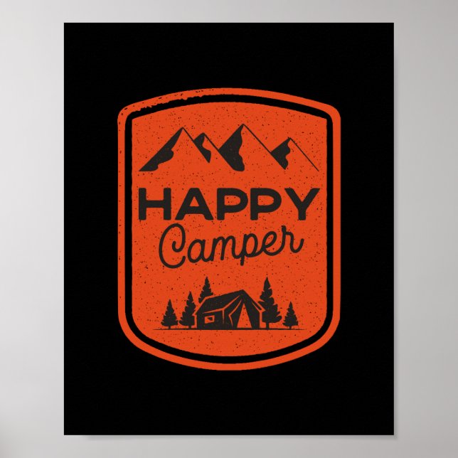 Lycklig Camper Poster (Framsidan)