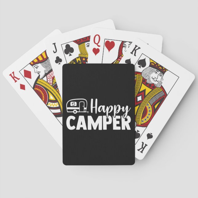 Lycklig Camper Quote (vit) Casinokort (Baksidan)