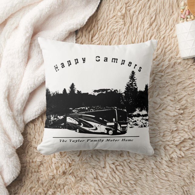 Lycklig Camper RV Resa Kudde (Filt)