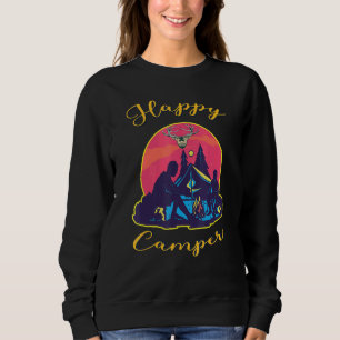 Lycklig Camper Rv Van Camping som säger Lycklig Ca T Shirt