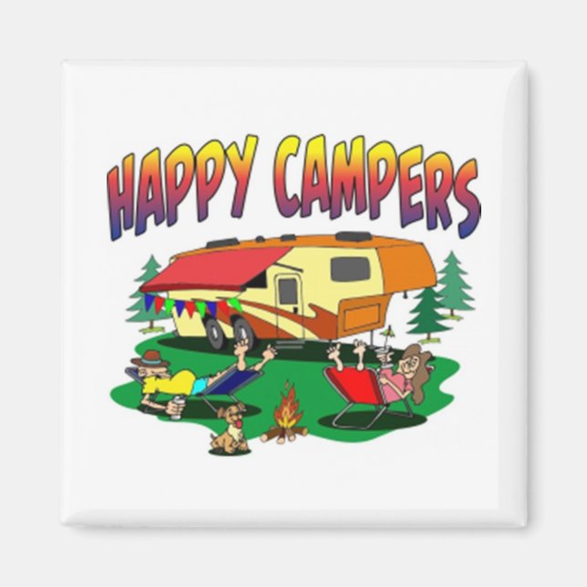 ***LYCKLIG CAMPER S*** MAGNET (Framsidan)