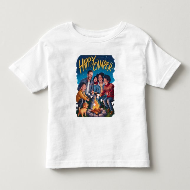 Lycklig Camper Småbarn T-shirt (3) (Framsida)
