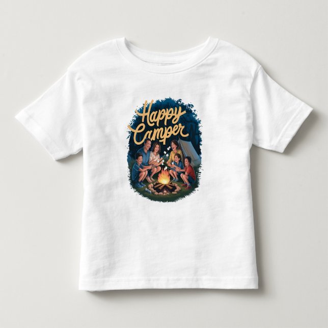 Lycklig Camper Småbarn T-shirt (4) (Framsida)