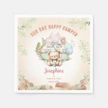 Lycklig Camper Sommar 1:a födelsedag Papper