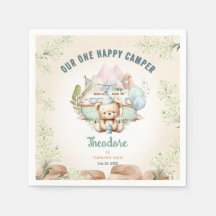 Lycklig Camper Sommar 1:a födelsedag Papper