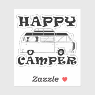 Lycklig Camper Sticker - Camping Van Decal Klistermärken