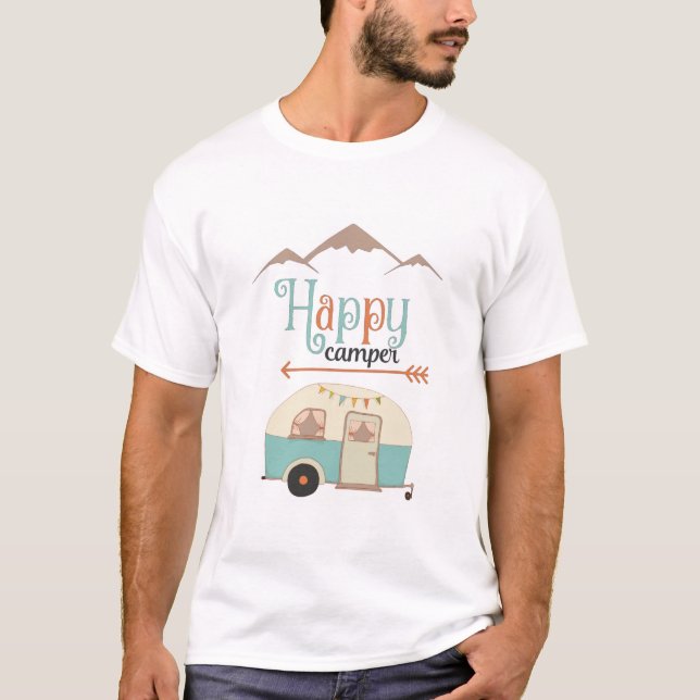 LYCKLIG CAMPER T-SHIRT (Framsida)