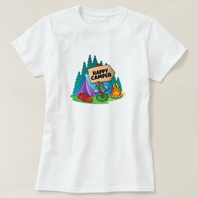 Lycklig Camper T-Shirt (Design framsida)