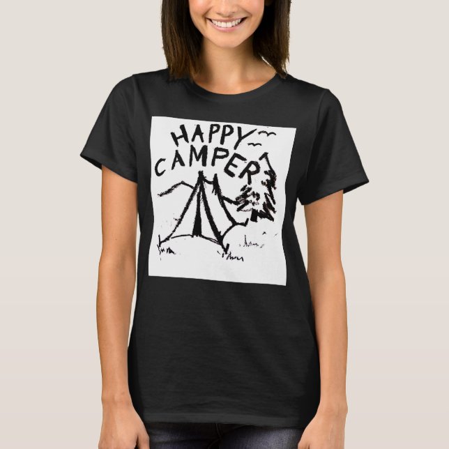 Lycklig Camper T Shirt (Framsida)