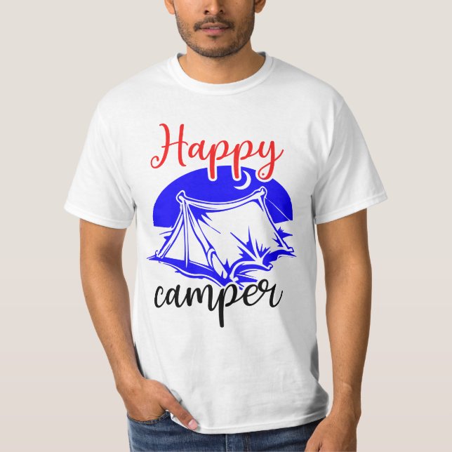 Lycklig Camper T Shirt (Framsida)