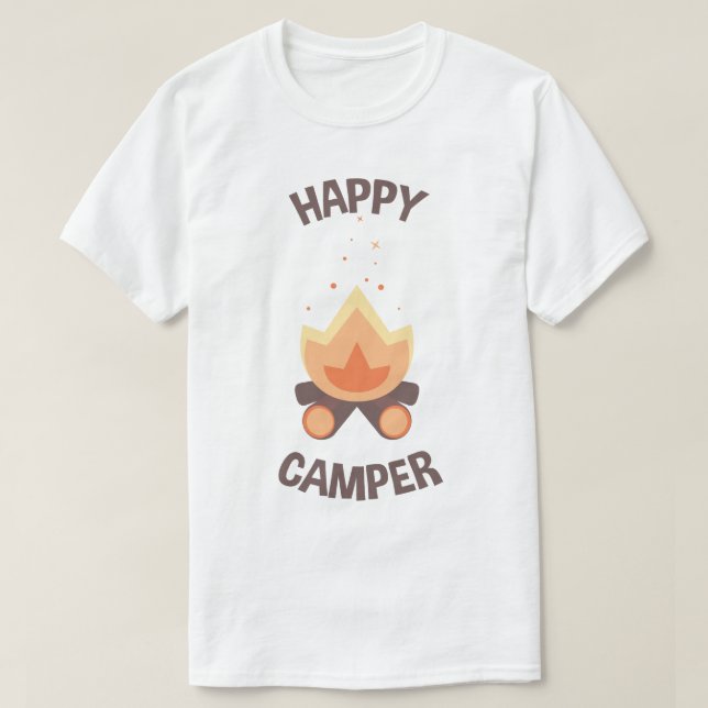 Lycklig Camper T Shirt (Design framsida)