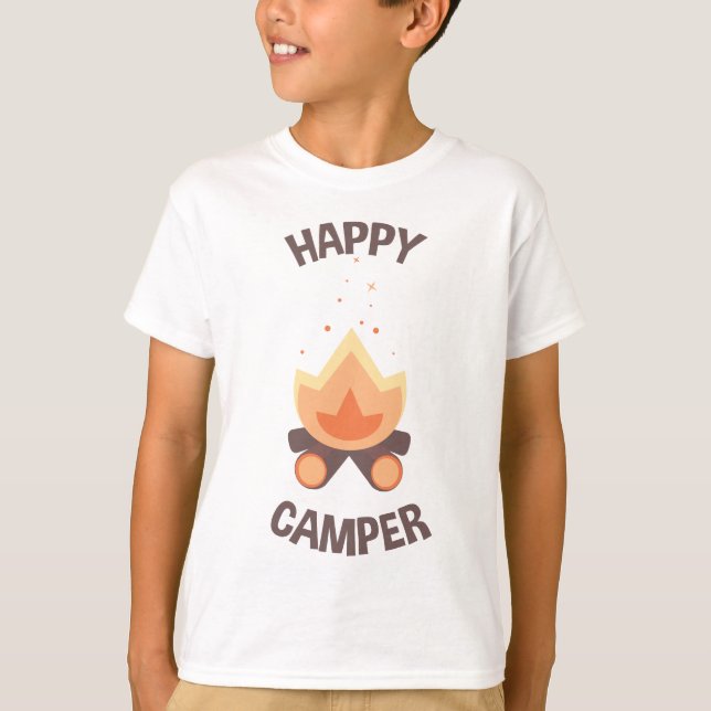 Lycklig Camper T Shirt (Framsida)