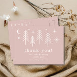 Lycklig Camper Tack Vykort<br><div class="desc">Vi presenterar vår beundransvärda babyduschdesign i Lycklig, perfekt för att fira att din lilla dyster kom. Den här charmerande designen har ett särskilt campingtema, komplett med illustrationer av träd, måne och stjärnor. Oavsett om du planerar en utomhusmatad babydusch eller bara kärlek i campingestesien är vår "Lycklig Camper"-design säker på att...</div>