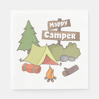 Lycklig Camper Tält Pappersservett