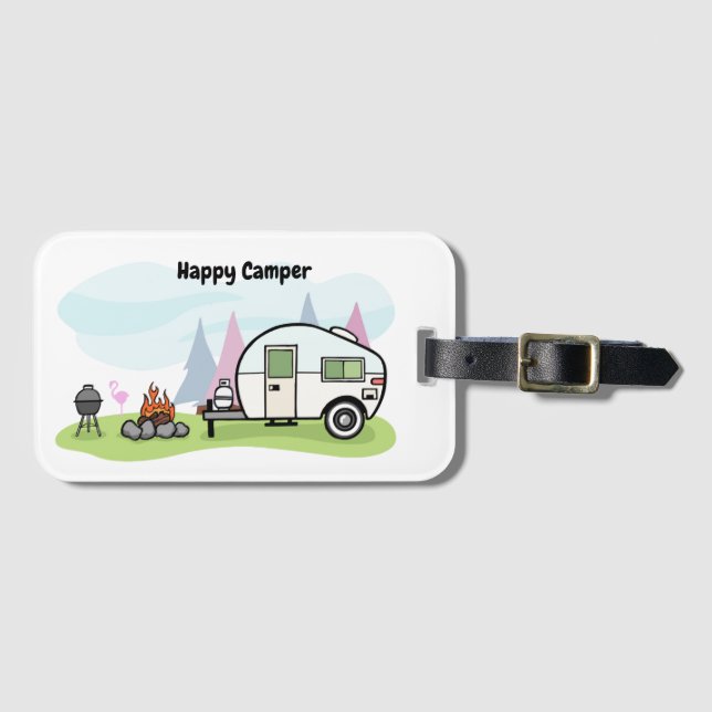 Lycklig Camper Trailer Bagagebricka (Framsida horisontal)
