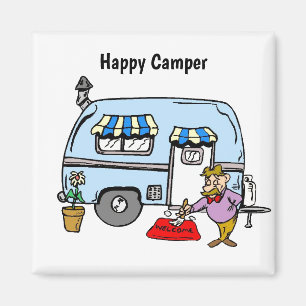 Lycklig Camper Trailer Magnet