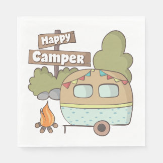 Lycklig Camper Trailer Pappersservett