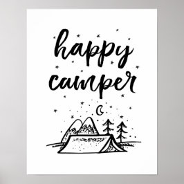 Lycklig Camper-ungarna skriver ut svart och vit de Poster
