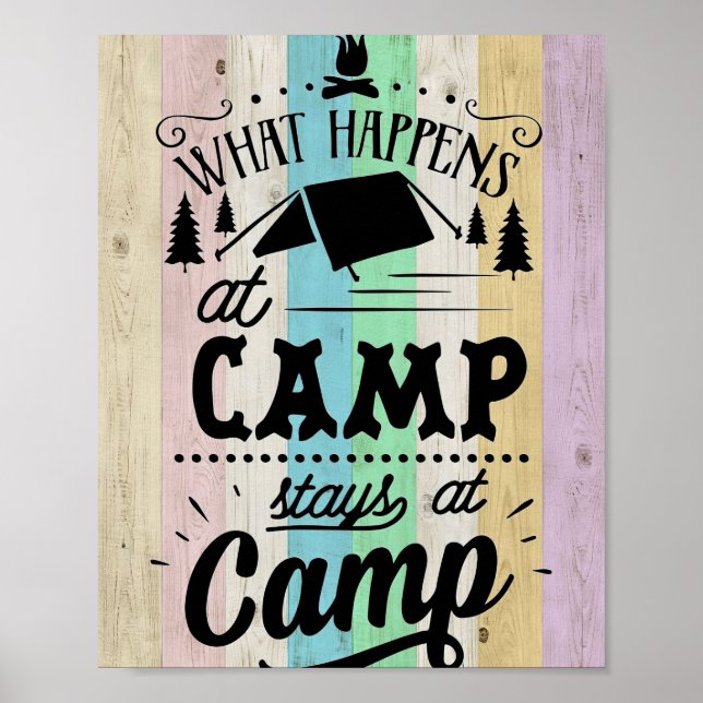 Lycklig Camper vad som händer vid lägret Poster (Framsidan)