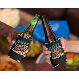 Lycklig Camper Vågigt Retroaktiv färgtext