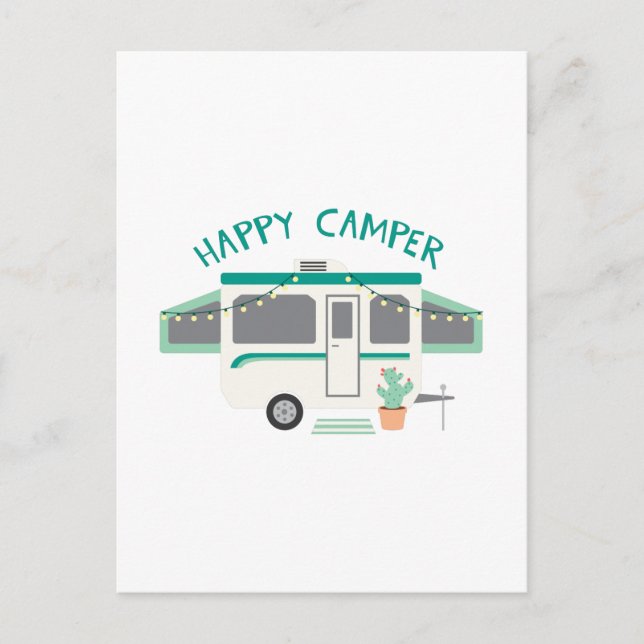 Lycklig Camper Vykort (Framsida)