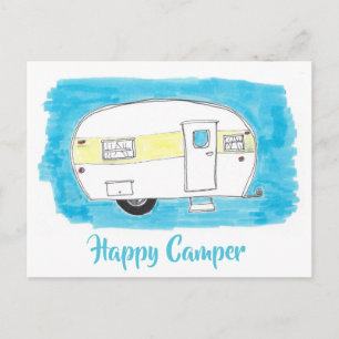 Lycklig Camper-vykort Vykort