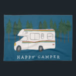 LYCKLIG CAMPER Whimsical Motorhome RV Forest Kökshandduk<br><div class="desc">LYCKLIG KAMPER! Jag skulle hellre vara RV! Du då? Kolla in den här sötkamerans handduk och kolla i min butik efter mer passande artiklar som t.ex. skjortor, magneter, nyckelkedjor, kuddar, klistermärken och så vidare. Och naturligtvis mer RV, kampervan, motorhem och camping saker också. Anpassa mugg med ett namn, en egen...</div>