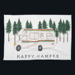 LYCKLIG CAMPER Whimsical Motorhome RV Forest Kökshandduk<br><div class="desc">LYCKLIG KAMPER! Jag skulle hellre vara RV! Du då? Kolla in den här sötkamerans handduk och kolla i min butik efter mer passande artiklar som t.ex. skjortor, magneter, nyckelkedjor, kuddar, klistermärken och så vidare. Och naturligtvis mer RV, kampervan, motorhem och camping saker också. Anpassa mugg med ett namn, en egen...</div>