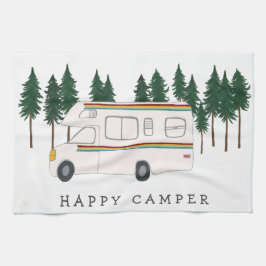LYCKLIG CAMPER Whimsical Motorhome RV Forest Kökshandduk