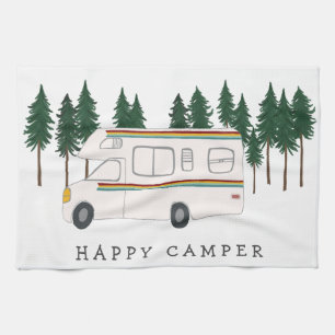 LYCKLIG CAMPER Whimsical Motorhome RV Forest Kökshandduk