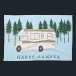 LYCKLIG CAMPER Whimsical Motorhome RV Forest Kökshandduk<br><div class="desc">LYCKLIG KAMPER! Jag skulle hellre vara RV! Du då? Kolla in den här sötkamerans handduk och kolla i min butik efter mer passande artiklar som t.ex. skjortor, magneter, nyckelkedjor, kuddar, klistermärken och så vidare. Och naturligtvis mer RV, kampervan, motorhem och camping saker också. Anpassa mugg med ett namn, en egen...</div>