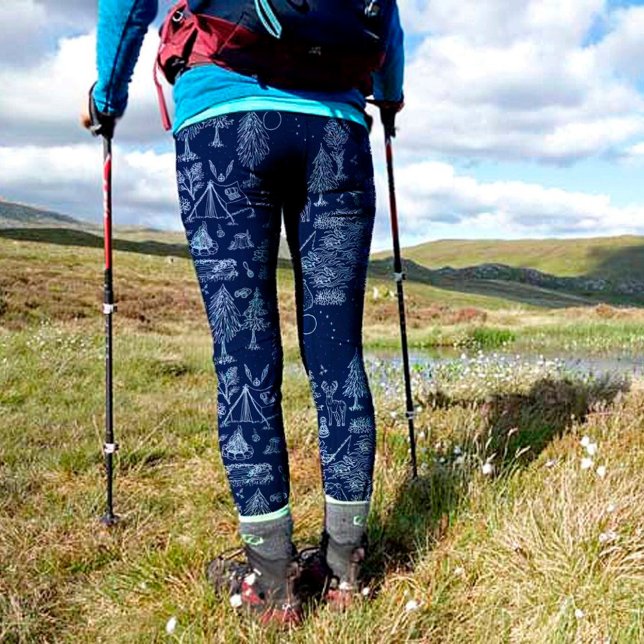 Lycklig Camper Woodland Mountain Camping utomhus Leggings (Skapare uppladdad)