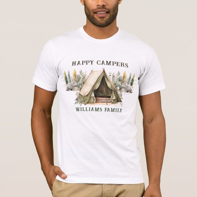 Lycklig Campers Barns födelsedag Party T Shirt (Framsida)