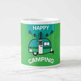 Lycklig Campers | Caravaner | Camper Dekorativ kud Jumbo Mugg