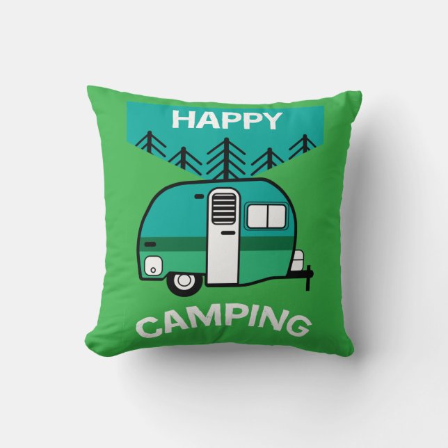 Lycklig Campers | Caravaner | Camper Kudde (Framsida)