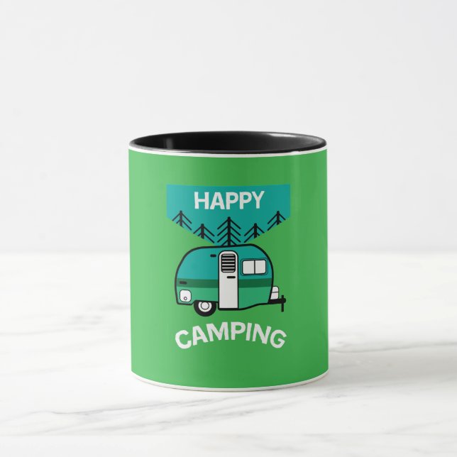 Lycklig Campers | Caravaner | Kamper Dekorativ kud Mugg (Center)