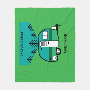 Lycklig Campers Caravanning Funny Caravans Two-Ton Fleecefilt
