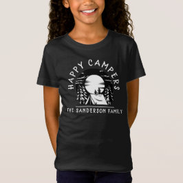 Lycklig Campers Family Namn Camping Resa Black Whi T Shirt