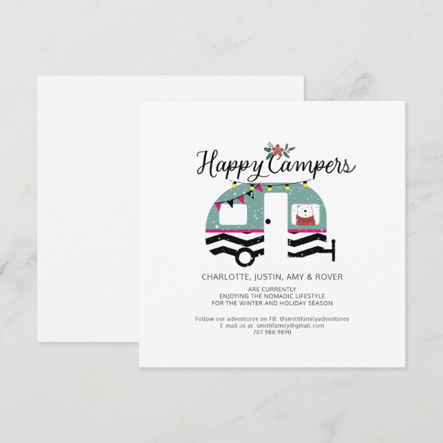Lycklig Campers Flytta jul (Fram/baksida)