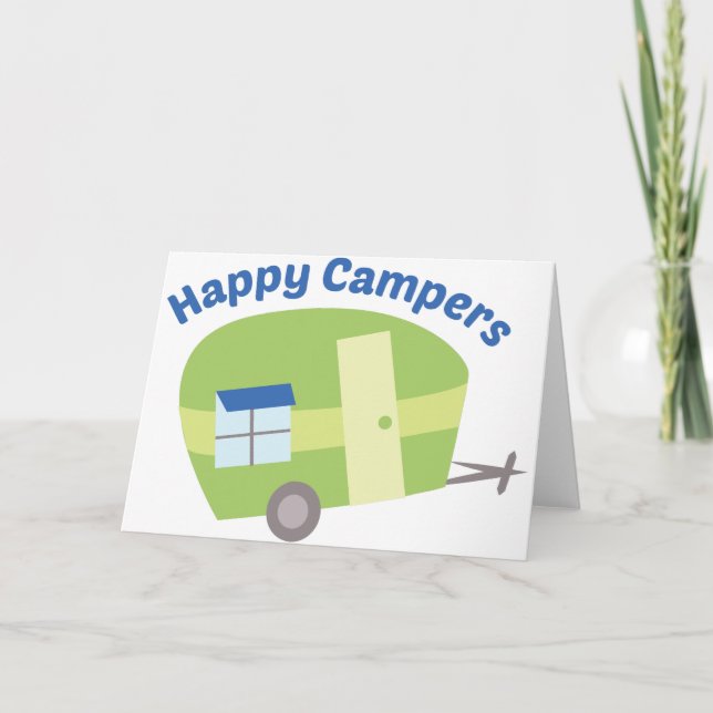 Lycklig Campers Kort (Framsida)