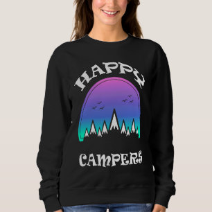 Lycklig Campers Mountains Cute Camping Mountain Bi T Shirt