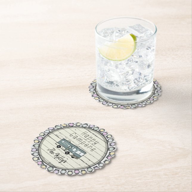 Lycklig Campers Personlig RV Underlägg Papper (Insitu)