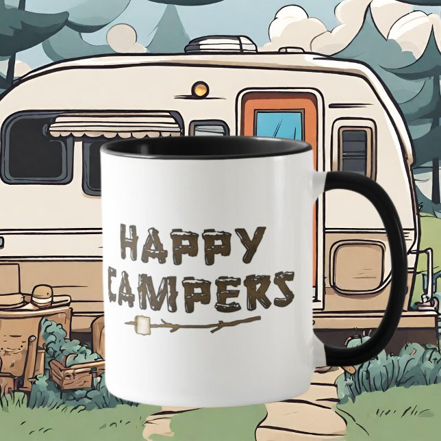 Lycklig Campers roligt kaffe mugg (Skapare uppladdad)