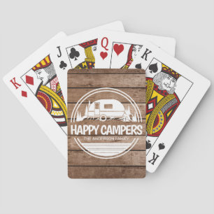 Lycklig Campers Rustic Wood Camping Casinokort