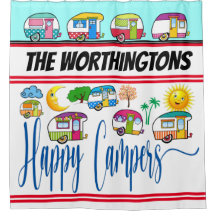 LYCKLIG CAMPERS SHOWER CURTAIN