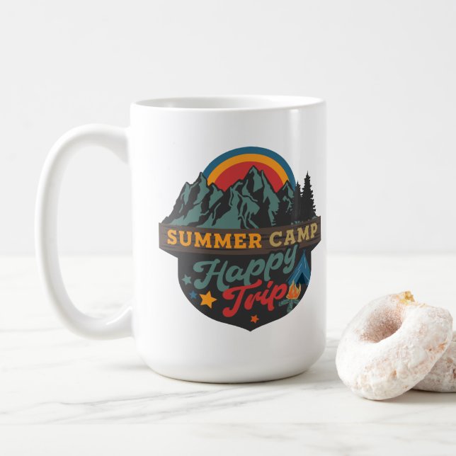 Lycklig Campers Sommar Resa Kaffemugg (Med munk)