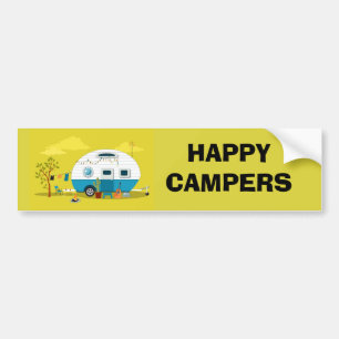 Lycklig Campers Trailer Bildekal